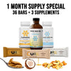 One Month Supply - 36 Cure Bars + 3 Supplements